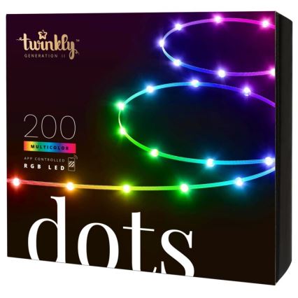 Twinkly - LED RGB Vonkajší stmievateľný pásik DOTS 200xLED 10 m IP44 Wi-Fi