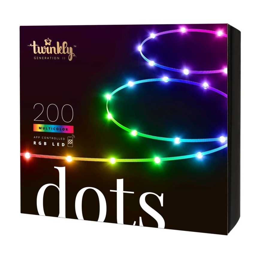 Twinkly - LED RGB Vonkajší stmievateľný pásik DOTS 200xLED 10 m IP44 Wi-Fi