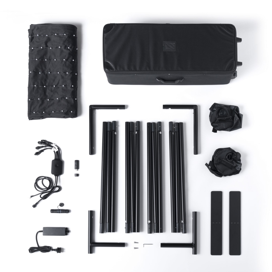 Twinkly - LED RGBW Stmievateľná hudobná vonkajšia svetelná stena LIGHTWALL 1120xLED 2,6x2,7 m IP44 Wi-Fi + Music Dongle