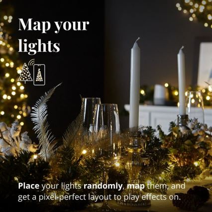 Twinkly - LED RGBW Stmievateľná vianočná dekorácia PRE-LIT GARLAND 50xLED 3,15 m Wi-Fi