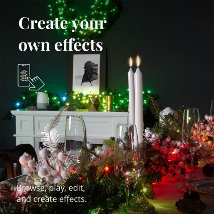 Twinkly - LED RGBW Stmievateľná vianočná dekorácia PRE-LIT GARLAND 50xLED 3,15 m Wi-Fi