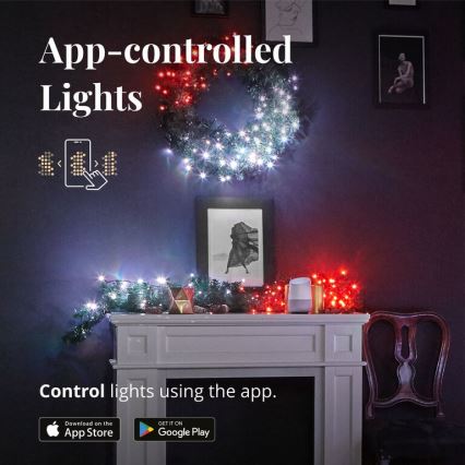 Twinkly - LED RGBW Stmievateľná vianočná dekorácia PRE-LIT GARLAND 50xLED 3,15 m Wi-Fi