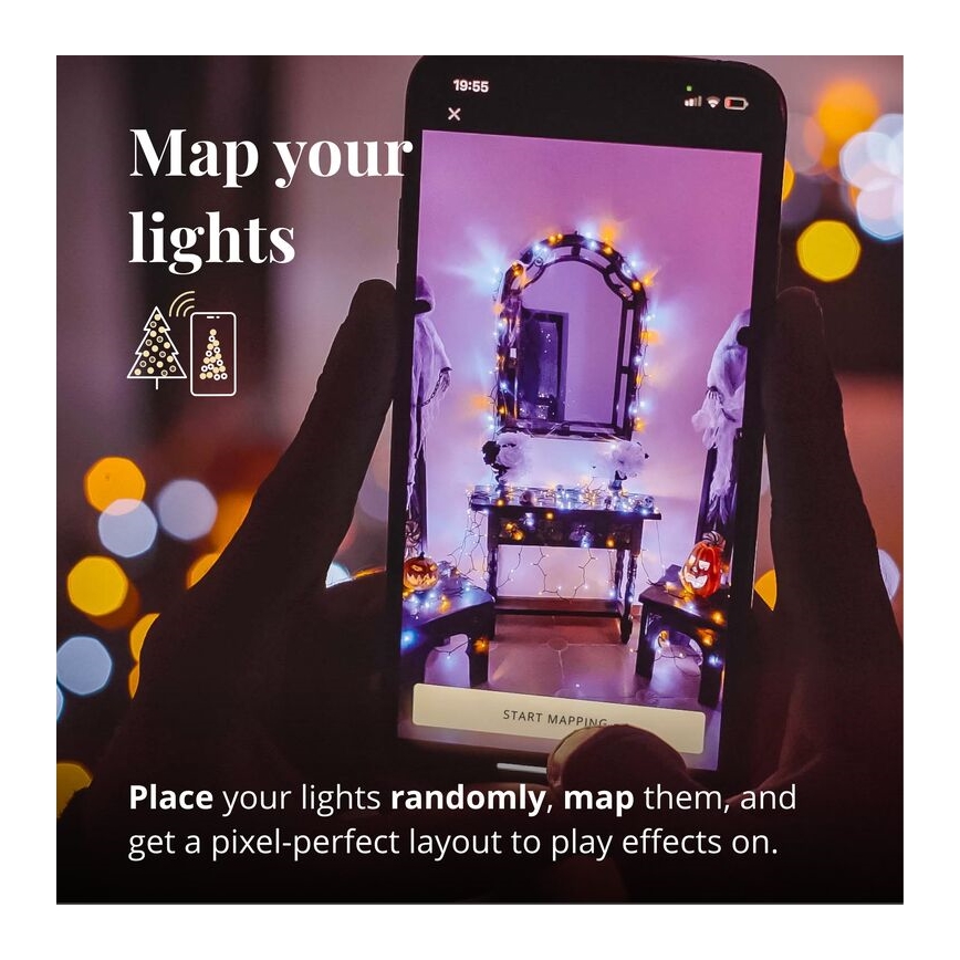 Twinkly - LED Stmievateľný vonkajší vánoční závěs ICICLE 190xLED 11,5m IP44 Wi-Fi