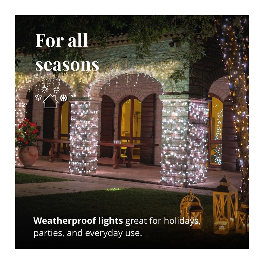 Twinkly - LED Stmievateľný vonkajší vánoční závěs ICICLE 190xLED 11,5m IP44 Wi-Fi