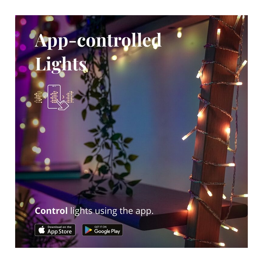 Twinkly - LED RGB Stmievateľný vonkajší vánoční závěs ICICLE 190xLED 11,5m IP44 Wi-Fi