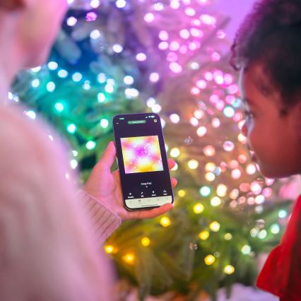 Twinkly - LED RGB Stmievateľný vianočný reťazec CANDIES 200xLED 14 m USB Wi-Fi