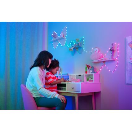 Twinkly - LED RGB Stmievateľná vianočná reťaz CANDIES 100xLED 8 m USB Wi-Fi