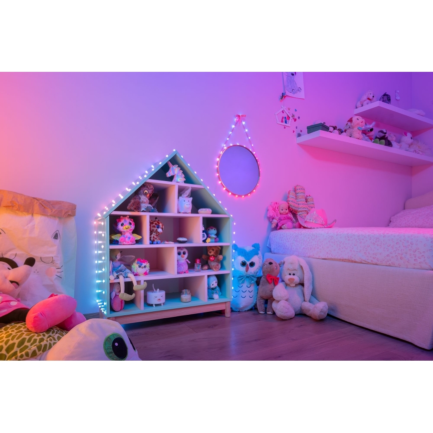 Twinkly - LED RGB Stmievateľný vianočný reťazec CANDIES 200xLED 14 m USB Wi-Fi