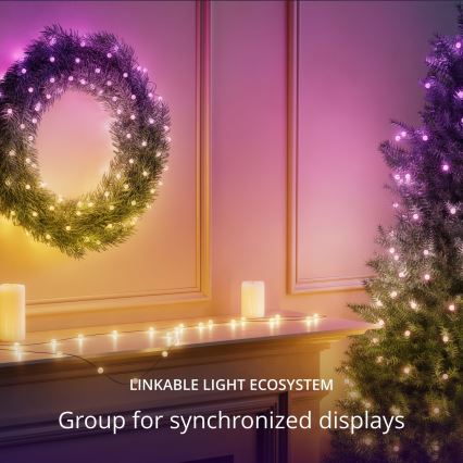 Twinkly - LED RGB Stmievateľná vianočná reťaz CANDIES 100xLED 8 m USB Wi-Fi