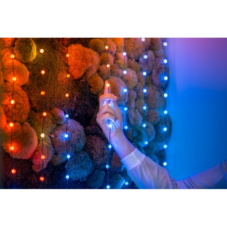 Twinkly - LED RGB Stmievateľná vianočná reťaz CANDIES 200xLED 14 m USB Wi-Fi