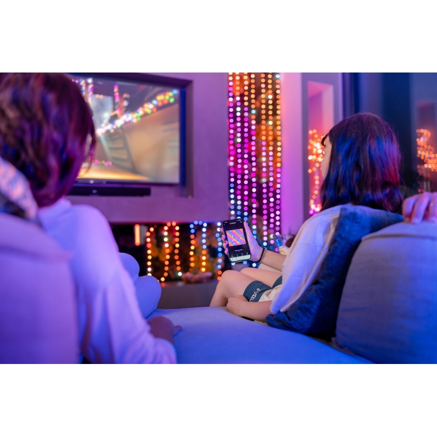 Twinkly - LED RGB Stmievateľná vianočná reťaz CANDIES 200xLED 14 m USB Wi-Fi