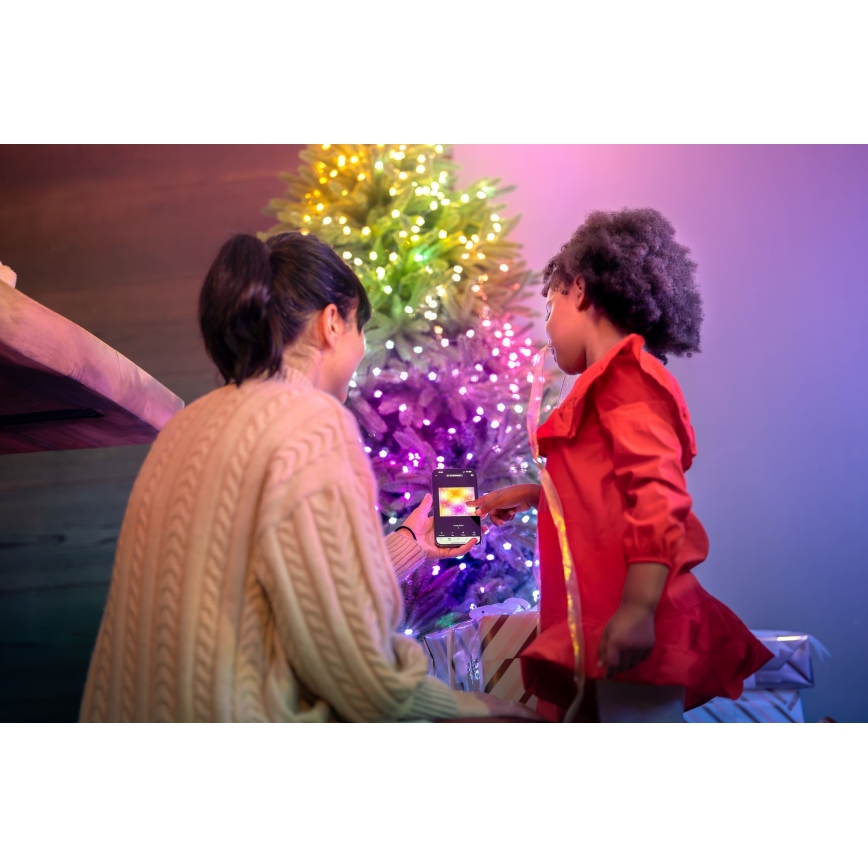 Twinkly - LED RGB Stmievateľná vianočná reťaz CANDIES 100xLED 8 m USB Wi-Fi