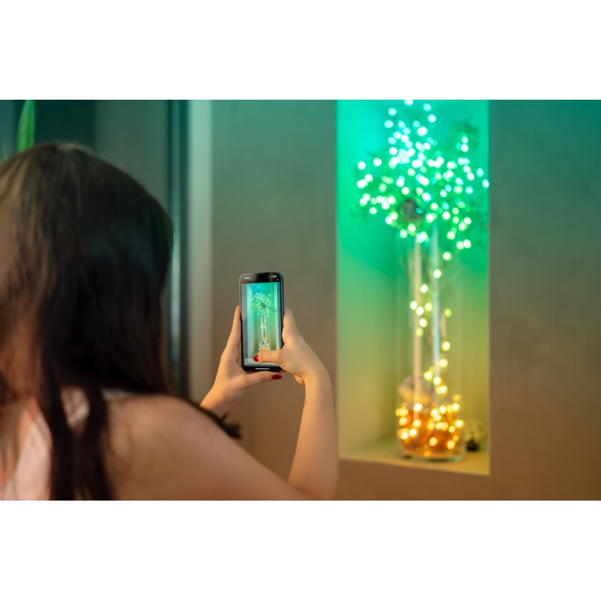 Twinkly - LED RGB stmievateľný reťaz CANDIES 200xLED 14 m USB Wi-Fi