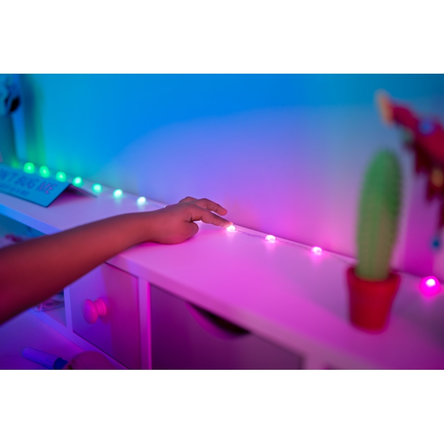 Twinkly - LED RGB stmievateľný reťaz CANDIES 200xLED 14 m USB Wi-Fi