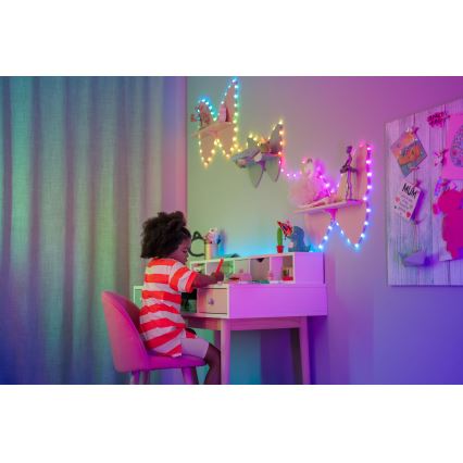 Twinkly - LED RGB stmievateľný reťaz CANDIES 200xLED 14 m USB Wi-Fi