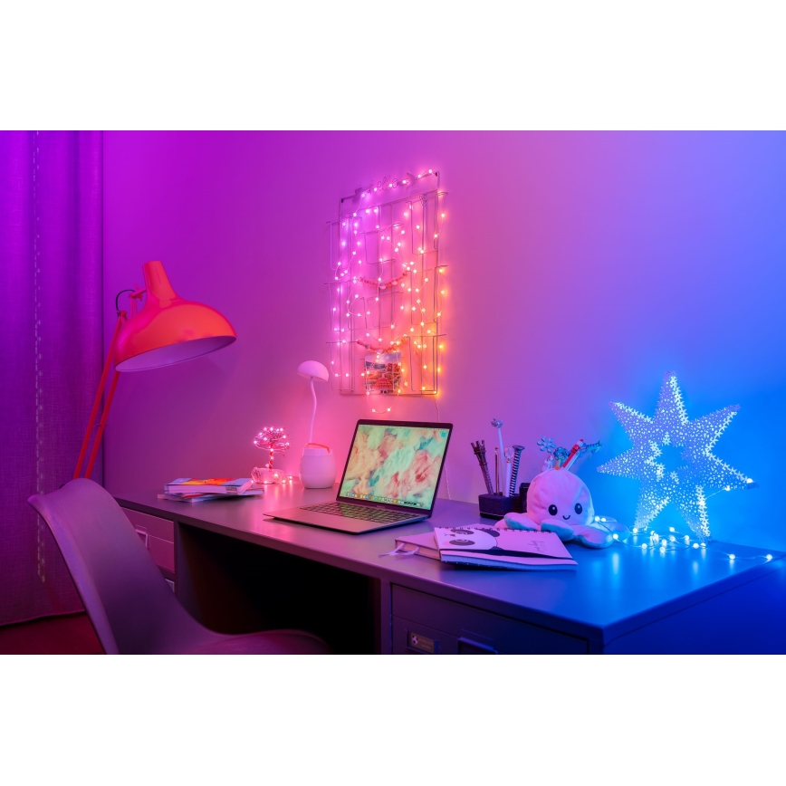 Twinkly - LED RGB stmievateľný reťaz CANDIES 200xLED 14 m USB Wi-Fi