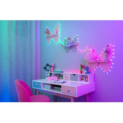 Twinkly - LED RGB stmievateľný reťaz CANDIES 200xLED 14 m USB Wi-Fi