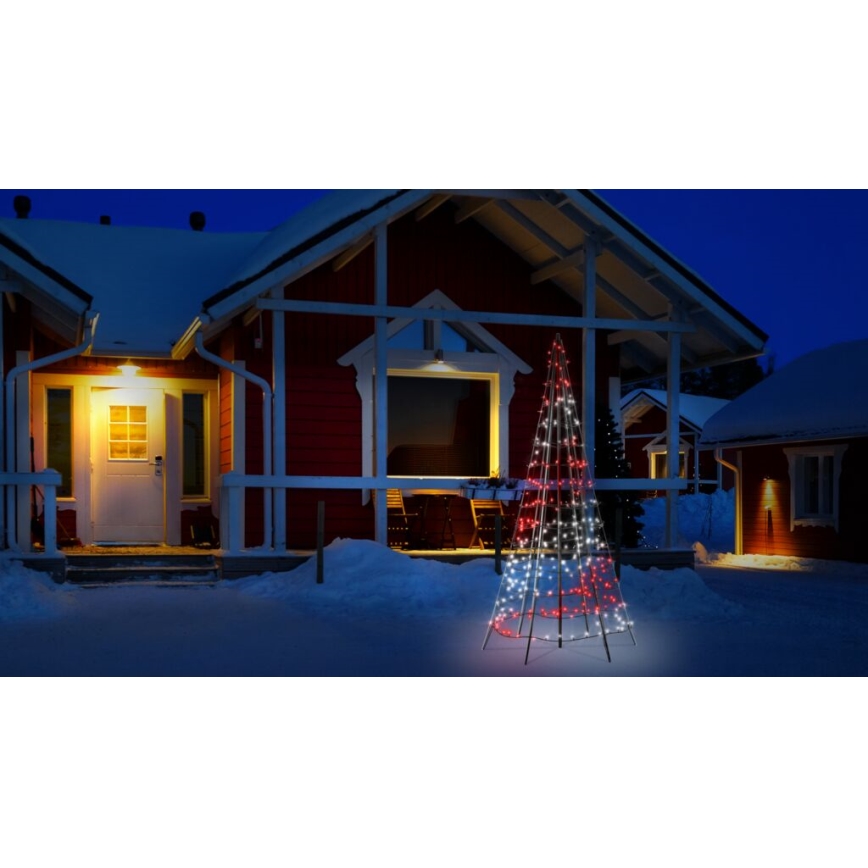 Twinkly - LED RGBW Stmievateľný vonkajší vianočný stromček LIGHT TREE 300xLED 2m IP44 Wi-Fi