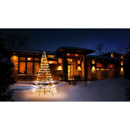 Twinkly - LED RGBW Stmievateľný vonkajší vianočný stromček LIGHT TREE 450xLED 3m IP44 Wi-Fi