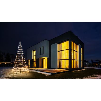 Twinkly - LED RGBW Stmievateľný vonkajší vianočný stromček LIGHT TREE 450xLED 3m IP44 Wi-Fi