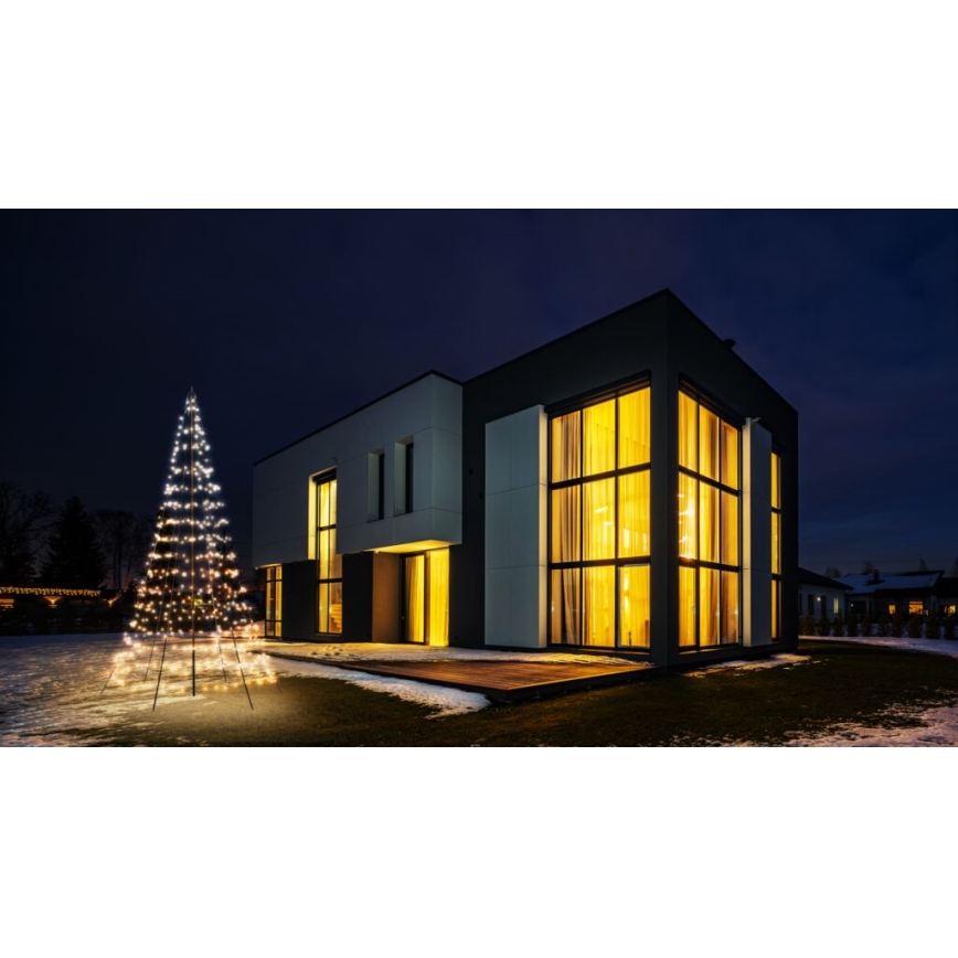 Twinkly - LED RGBW Stmievateľný vonkajší vianočný stromček LIGHT TREE 450xLED 3m IP44 Wi-Fi