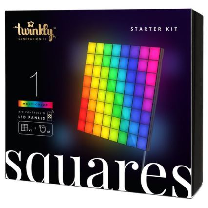 Twinkly - LED RGB Stmievateľný panel SQUARES 64xLED 16x16 cm Wi-Fi