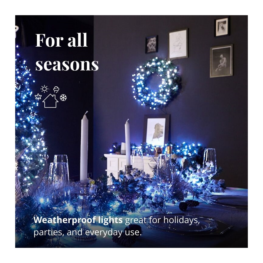 Twinkly - LED RGB Stmievateľný vánoční věnec PRE-LIT WREATH 50xLED pr. 61cm Wi-Fi