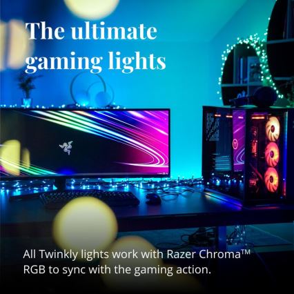 Twinkly - LED RGB Stmievateľný vonkajší vianočná reťaz STRINGS 100xLED 11,5m IP44 Wi-Fi