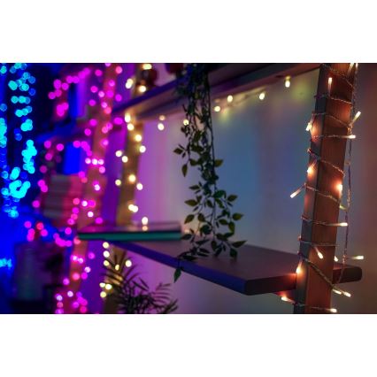 Twinkly - LED RGBW Stmievateľná vonkajšia vianočná reťaz STRINGS 250xLED 23,5m IP44 Wi-Fi