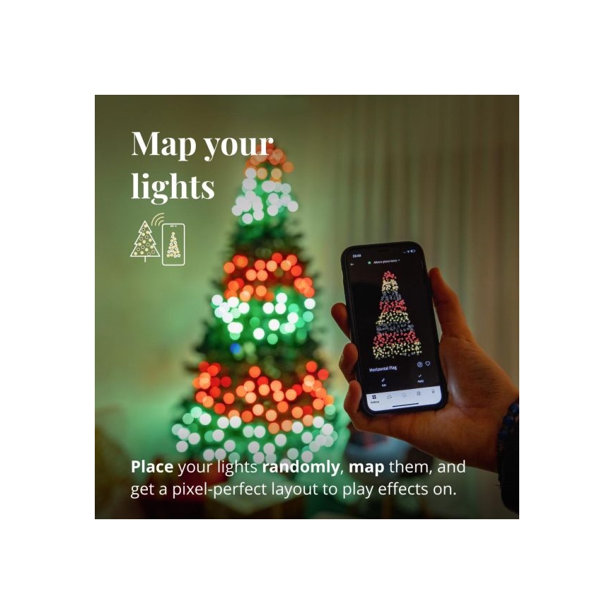 Twinkly - LED RGBW Stmievateľná vonkajšia vianočná reťaz STRINGS 250xLED 23,5m IP44 Wi-Fi