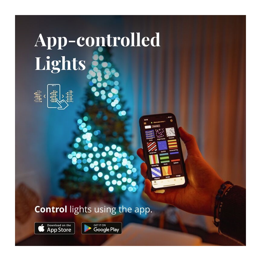 Twinkly - LED RGB stmievateľná vonkajšia svetelná reťaz STRINGS 250xLED 23,5m IP44 Wi-Fi