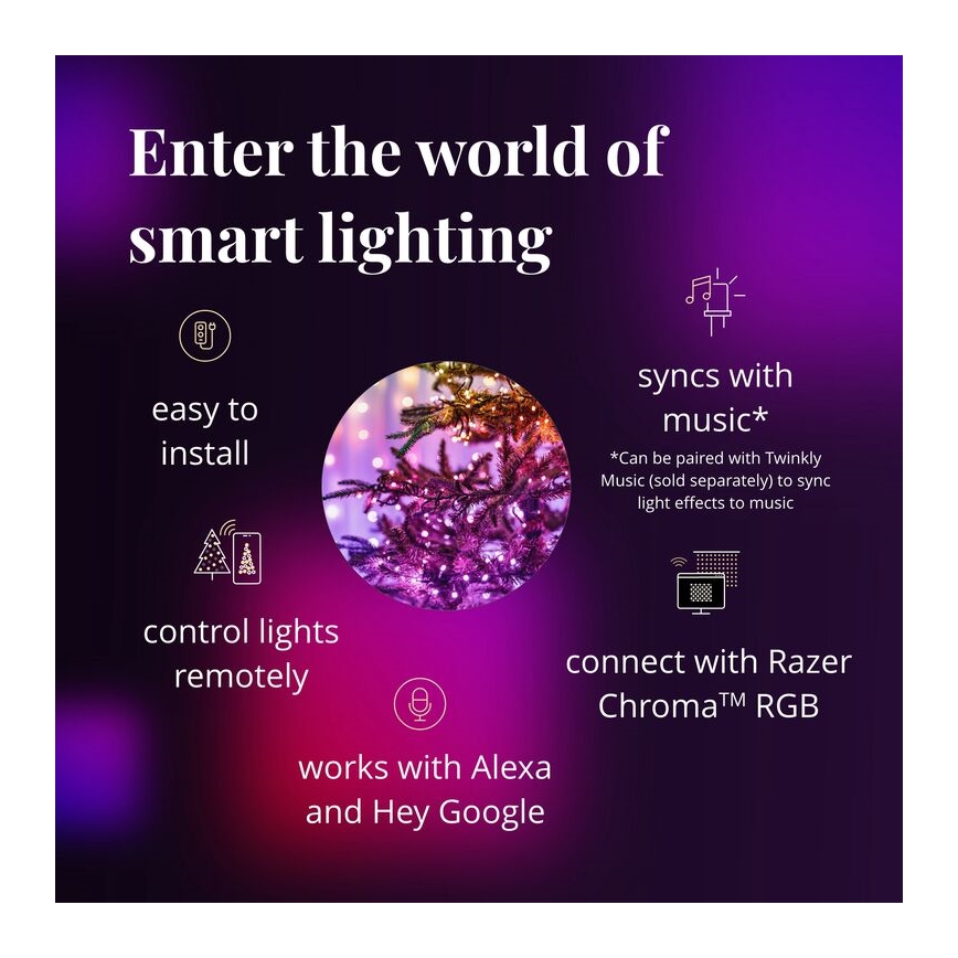 Twinkly - LED RGBW Stmievateľný vonkajší vianočná reťaz STRINGS 400xLED 35,5m IP44 Wi-Fi