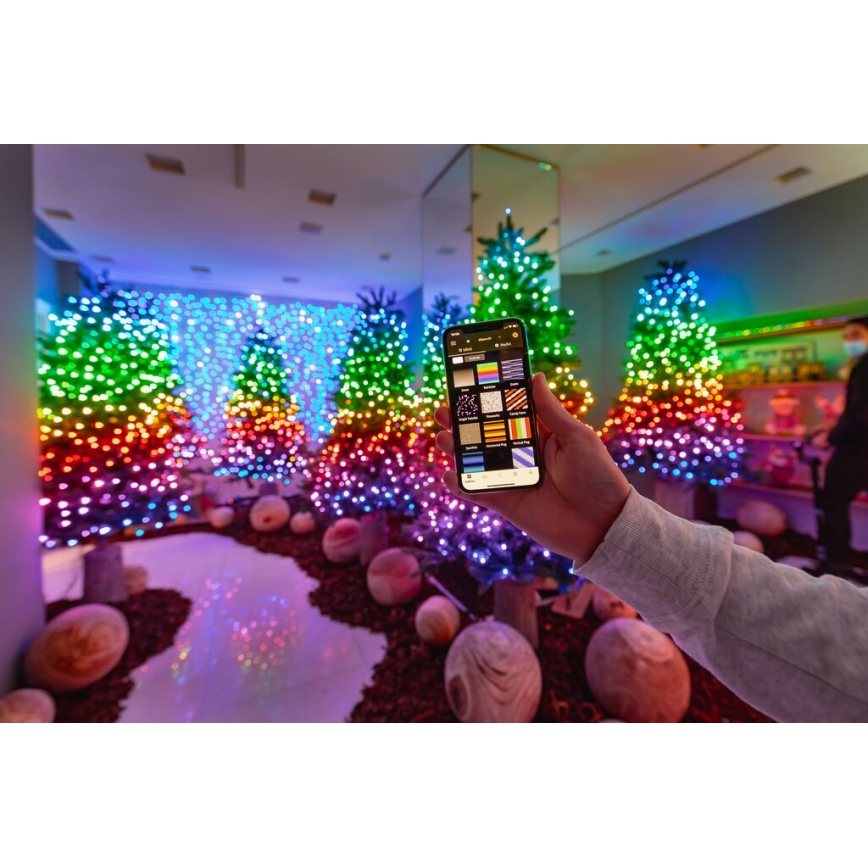 Twinkly - LED RGBW Stmievateľná vonkajšia vianočná reťaz STRINGS 600xLED 51,5m IP44 Wi-Fi