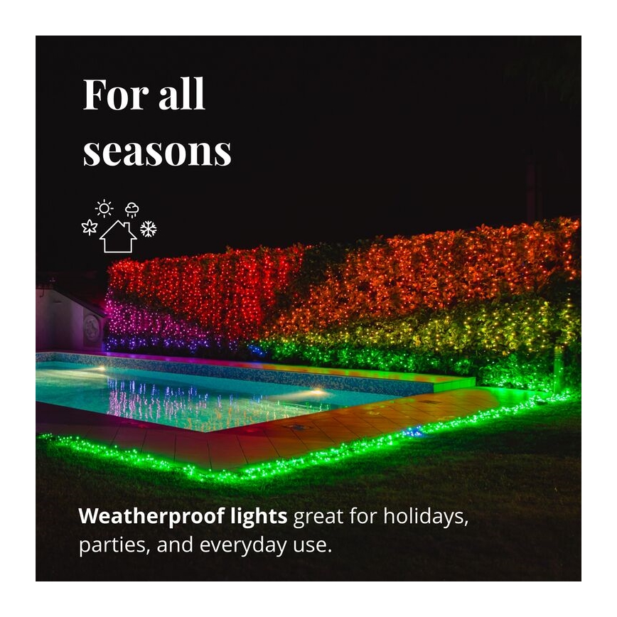 Twinkly - LED RGBW Stmievateľná vonkajšia vianočná reťaz STRINGS 600xLED 51,5m IP44 Wi-Fi