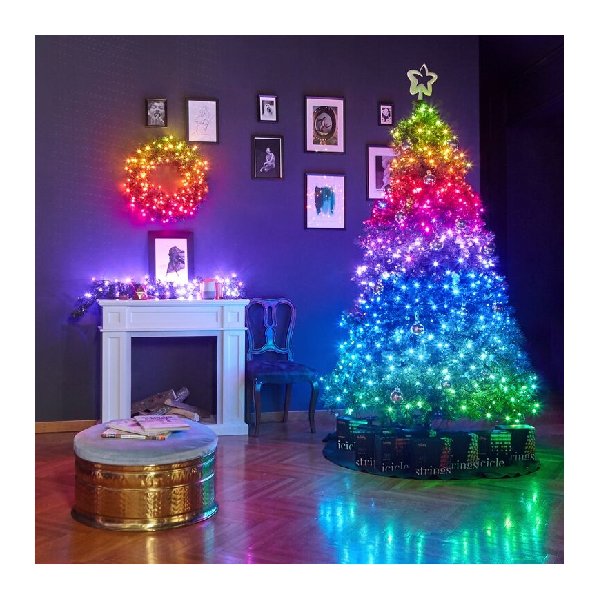Twinkly - LED RGB Stmievateľný vonkajší vianočná reťaz STRINGS 600xLED 51,5m IP44 Wi-Fi
