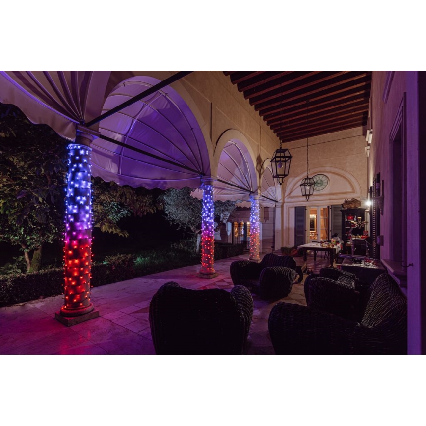 Twinkly - LED RGB Stmievateľný vonkajší vianočná reťaz STRINGS 600xLED 51,5m IP44 Wi-Fi
