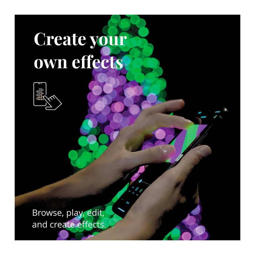 Twinkly - LED RGB Stmievateľný vonkajší vianočná reťaz STRINGS 600xLED 51,5m IP44 Wi-Fi