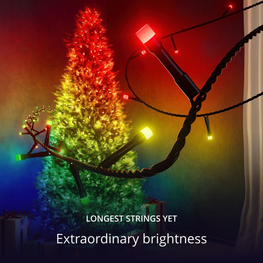 Twinkly - LED RGB Stmievateľná vonkajšia vianočná reťaz STRINGS 750xLED 63,5m IP44 Wi-Fi