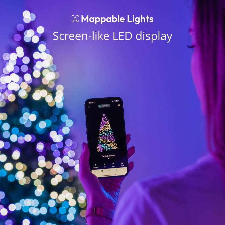 Twinkly - LED RGB Stmievateľná vonkajšia vianočná reťaz STRINGS 750xLED 63,5m IP44 Wi-Fi