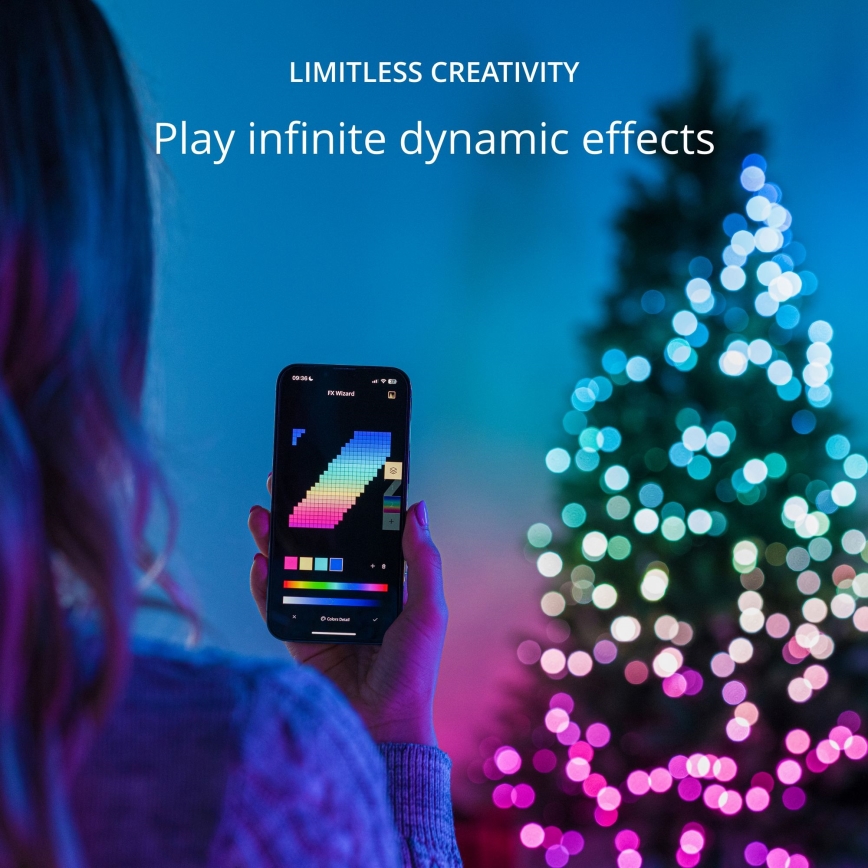 Twinkly - LED RGB Stmievateľná vonkajšia vianočná reťaz STRINGS 750xLED 63,5m IP44 Wi-Fi