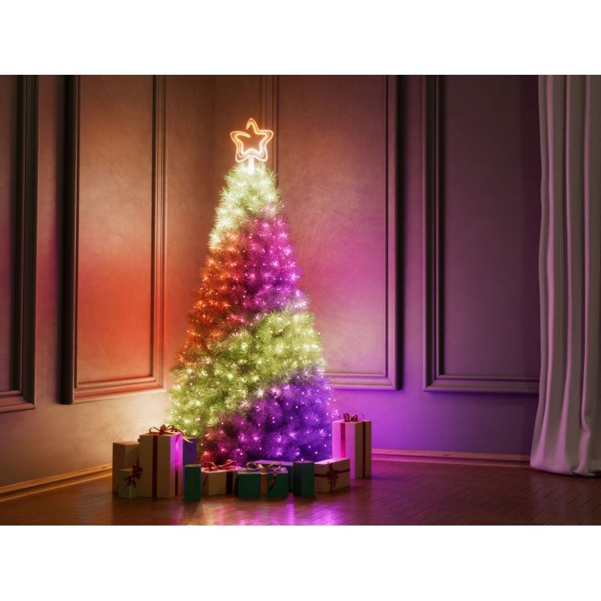 Twinkly - LED RGB Stmievateľná vianočná hviezda TREE TOPPER 76xLED USB Wi-Fi