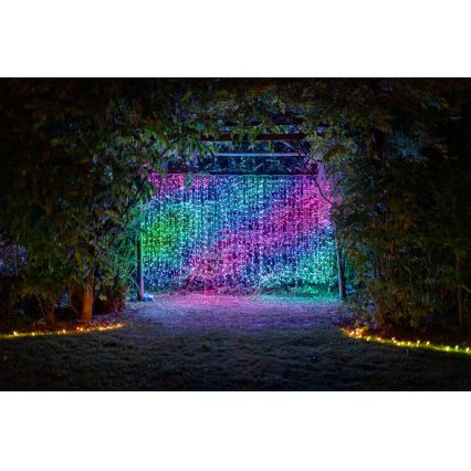 Twinkly - LED RGBW Stmievateľný vonkajší vianočný záves CURTAIN 210xLED 6,1m IP44 Wi-Fi