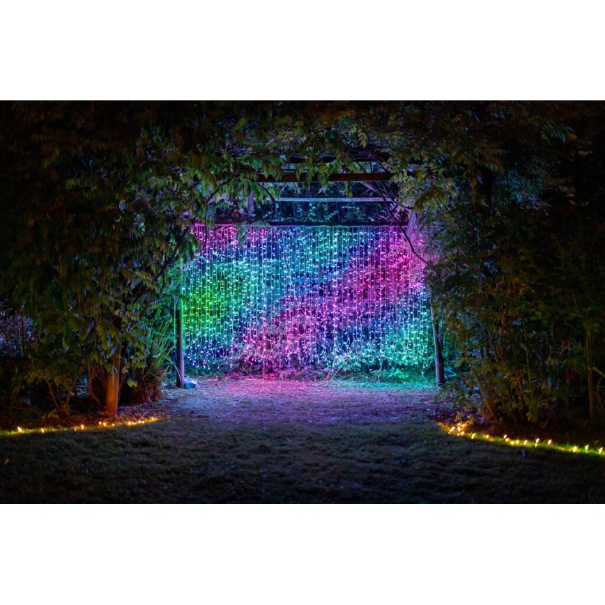 Twinkly - LED RGBW Stmievateľný vonkajší vianočný záves CURTAIN 210xLED 6,1m IP44 Wi-Fi