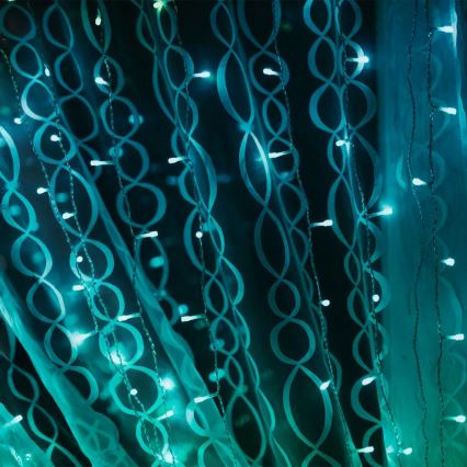 Twinkly - LED RGBW Stmievateľný vonkajší vianočný záves CURTAIN 210xLED 6,1m IP44 Wi-Fi