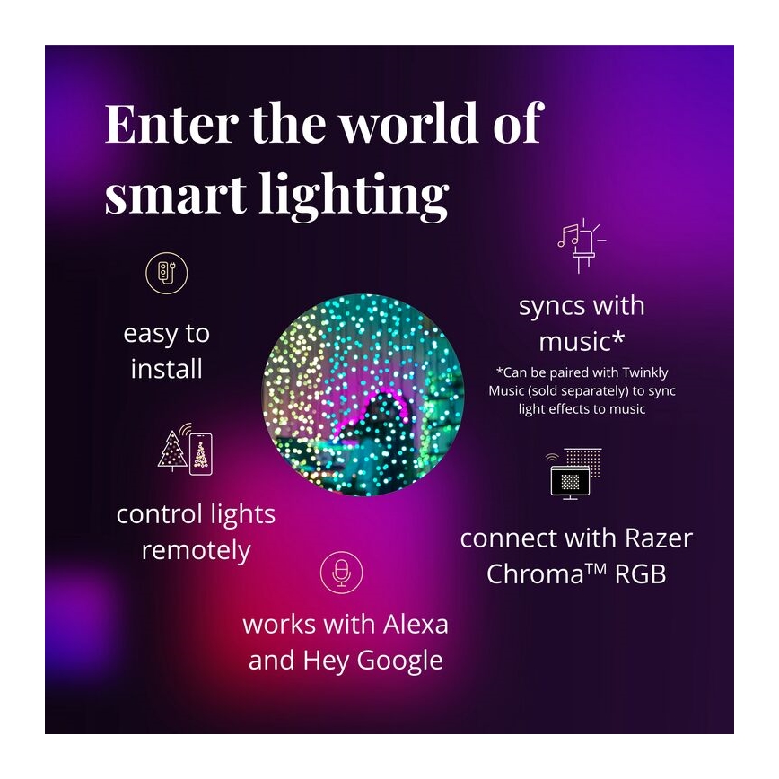 Twinkly - LED RGBW Stmievateľný vonkajší vianočný záves CURTAIN 210xLED 6,1m IP44 Wi-Fi