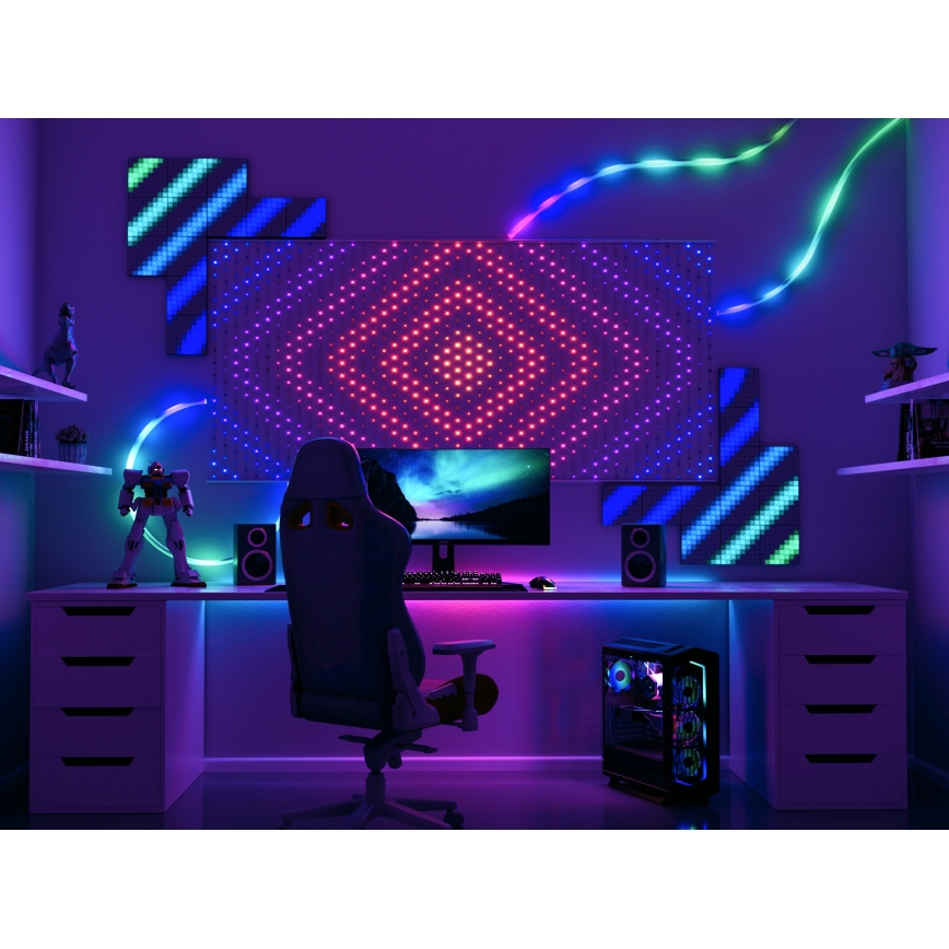 Twinkly - LED RGB Stmievateľný vianočný záves MATRIX 480xLED 1x1 m Wi-Fi