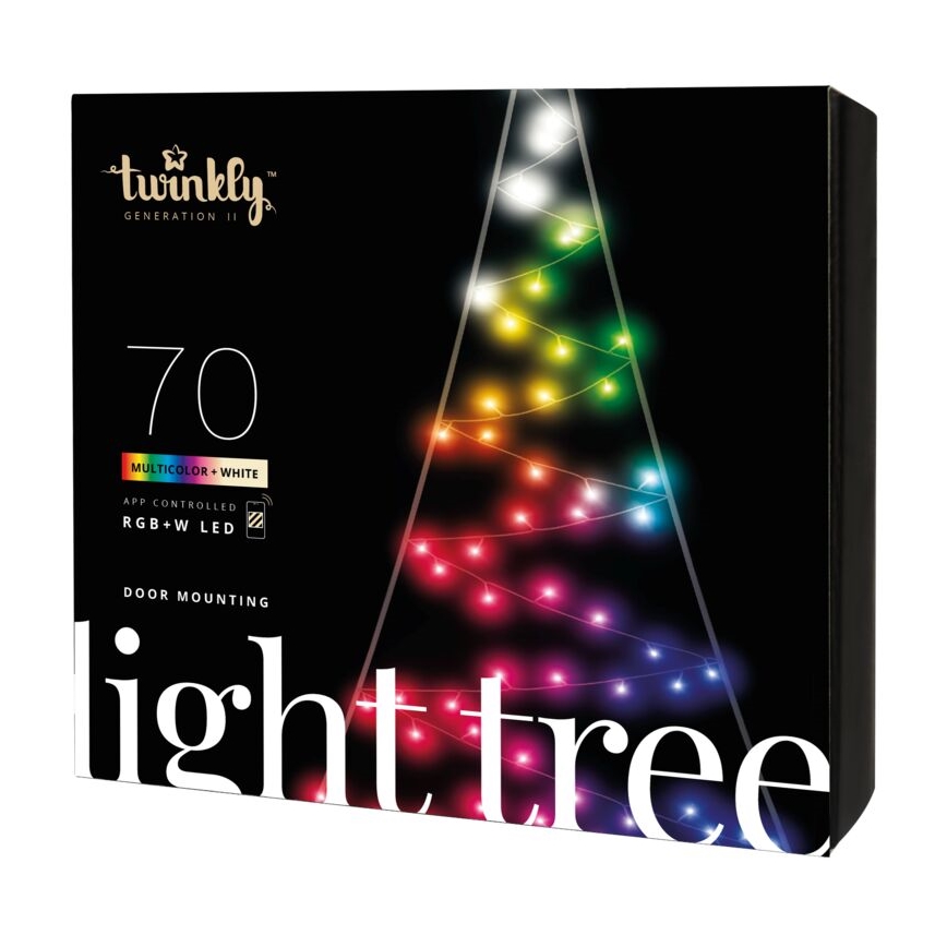 Twinkly - LED RGBW Stmievateľný vonkajší vianočný stromček LIGHT TREE 70xLED IP44 Wi-Fi