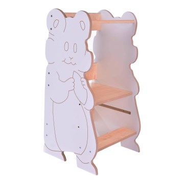 Učiaca veža HAMSTER biela/javor