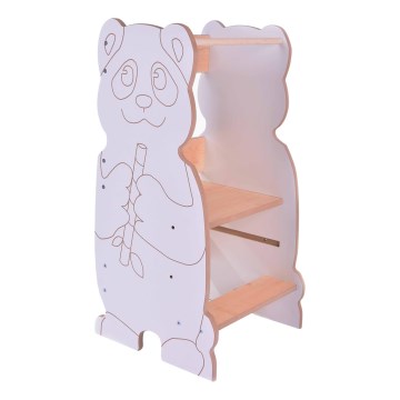 Učiaca veža PANDA biela/javor