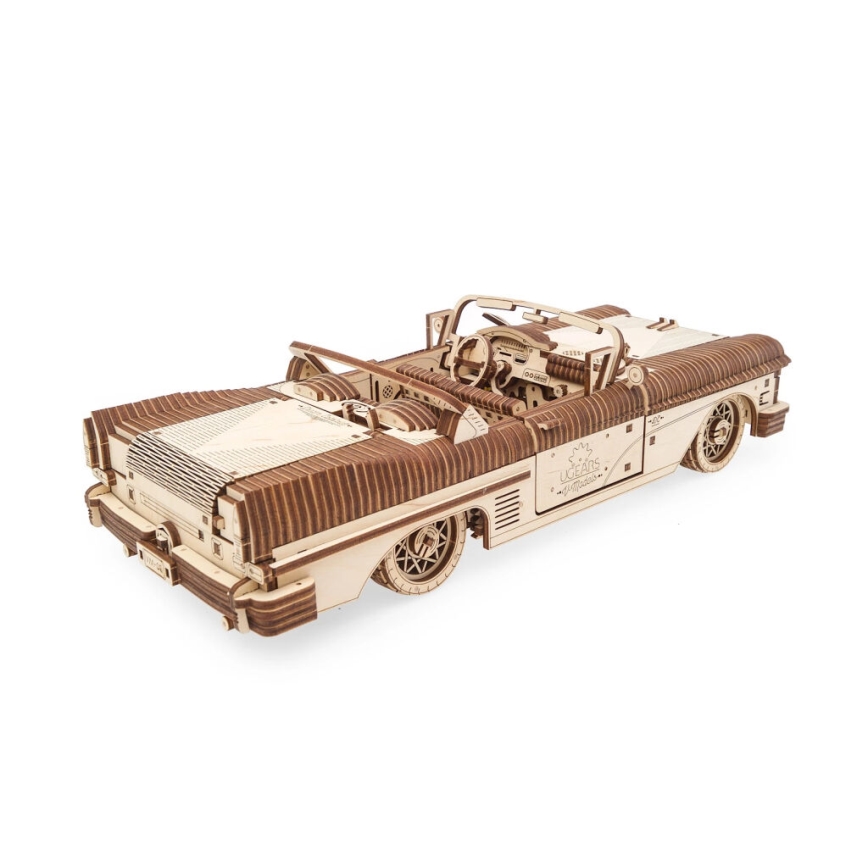 Ugears - 3D drevenené mechanické puzzle Cabriolet